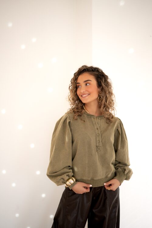 Alternative view of Demi Sweater Army Green -