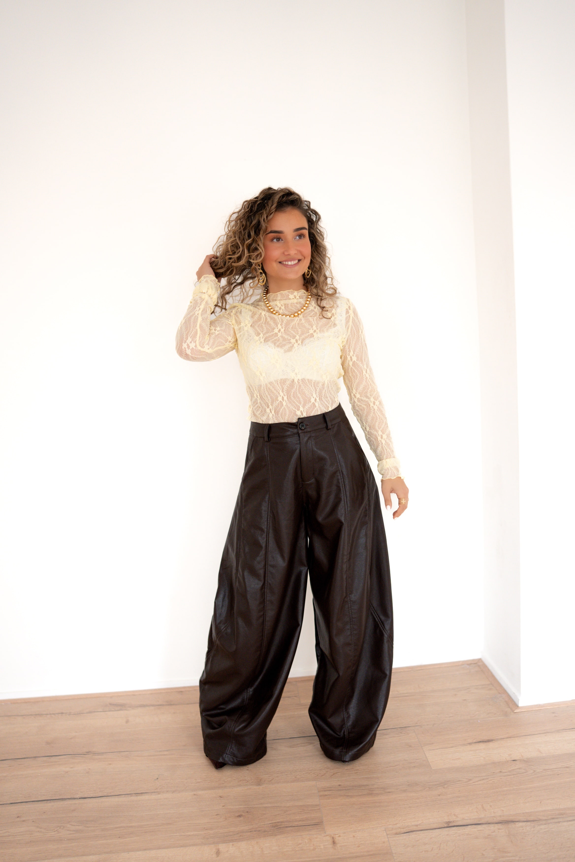 Jill Mesh Top Yellow ^ - Afbeelding 4