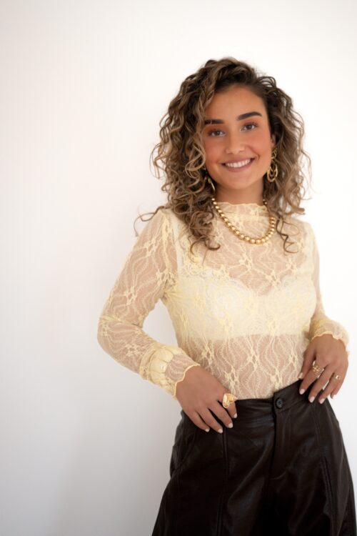 Jill Mesh Top Yellow ^