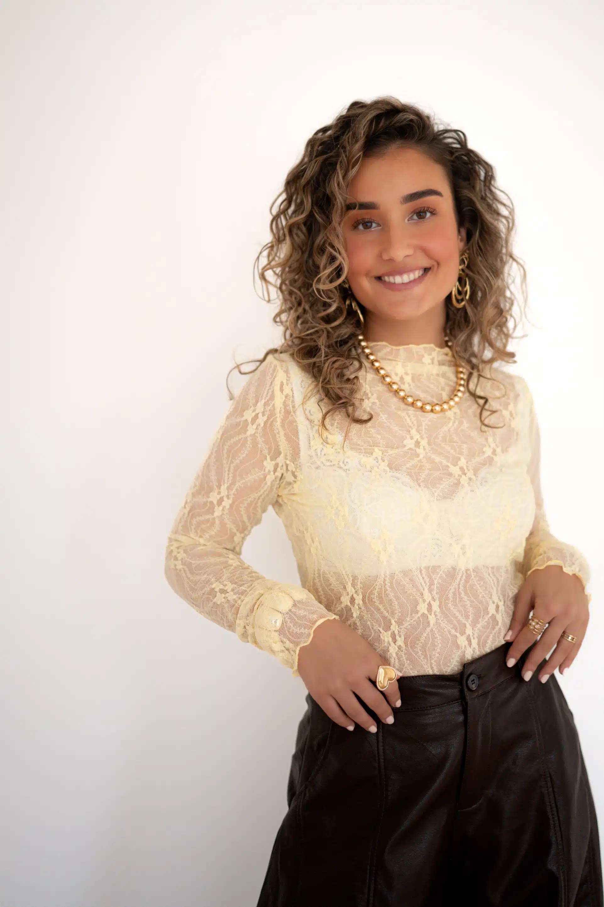 Jill Mesh Top Yellow ^