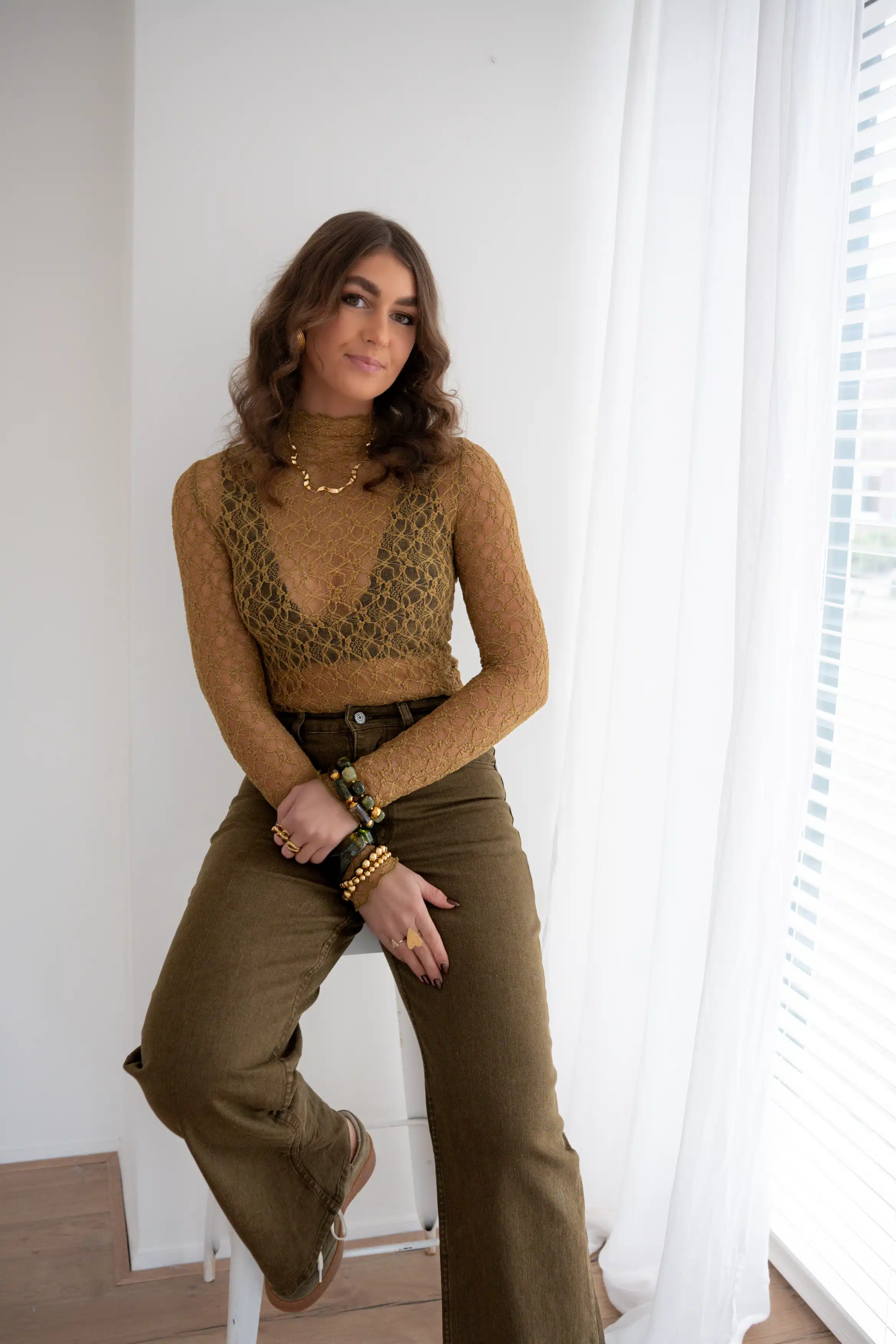 Flo Mesh Top Olive ^ - Afbeelding 6