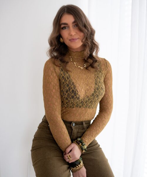 Flo Mesh Top Olive ^