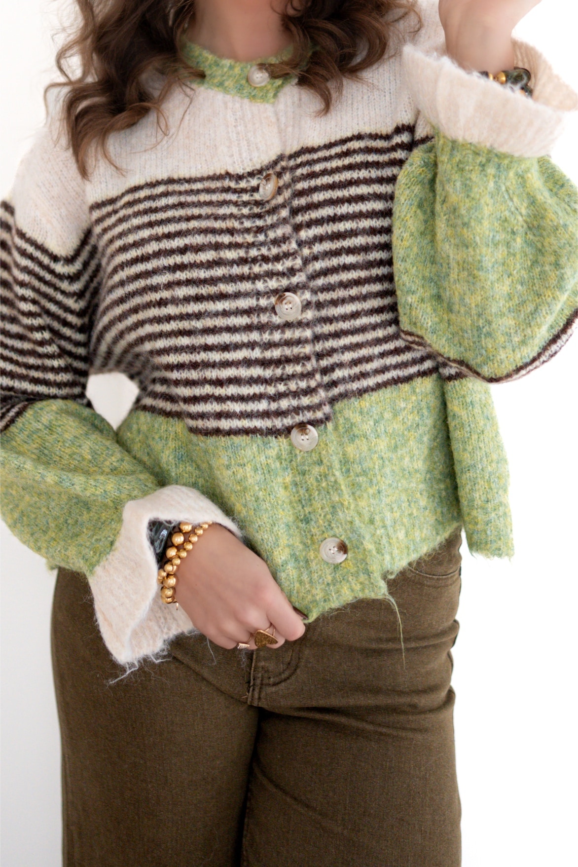 Nika Cardigan Multi Green # - Afbeelding 5