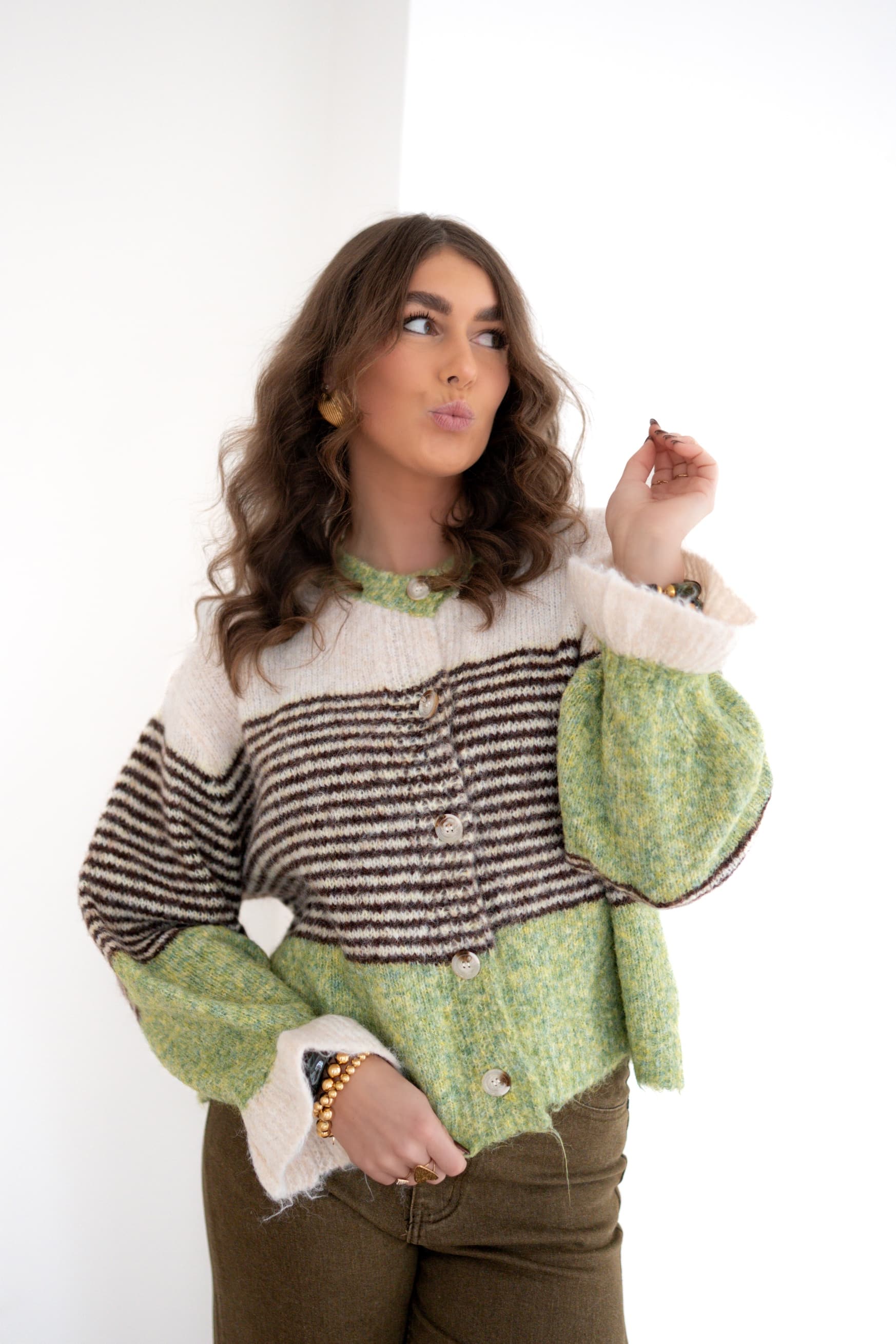 Nika Cardigan Multi Green #