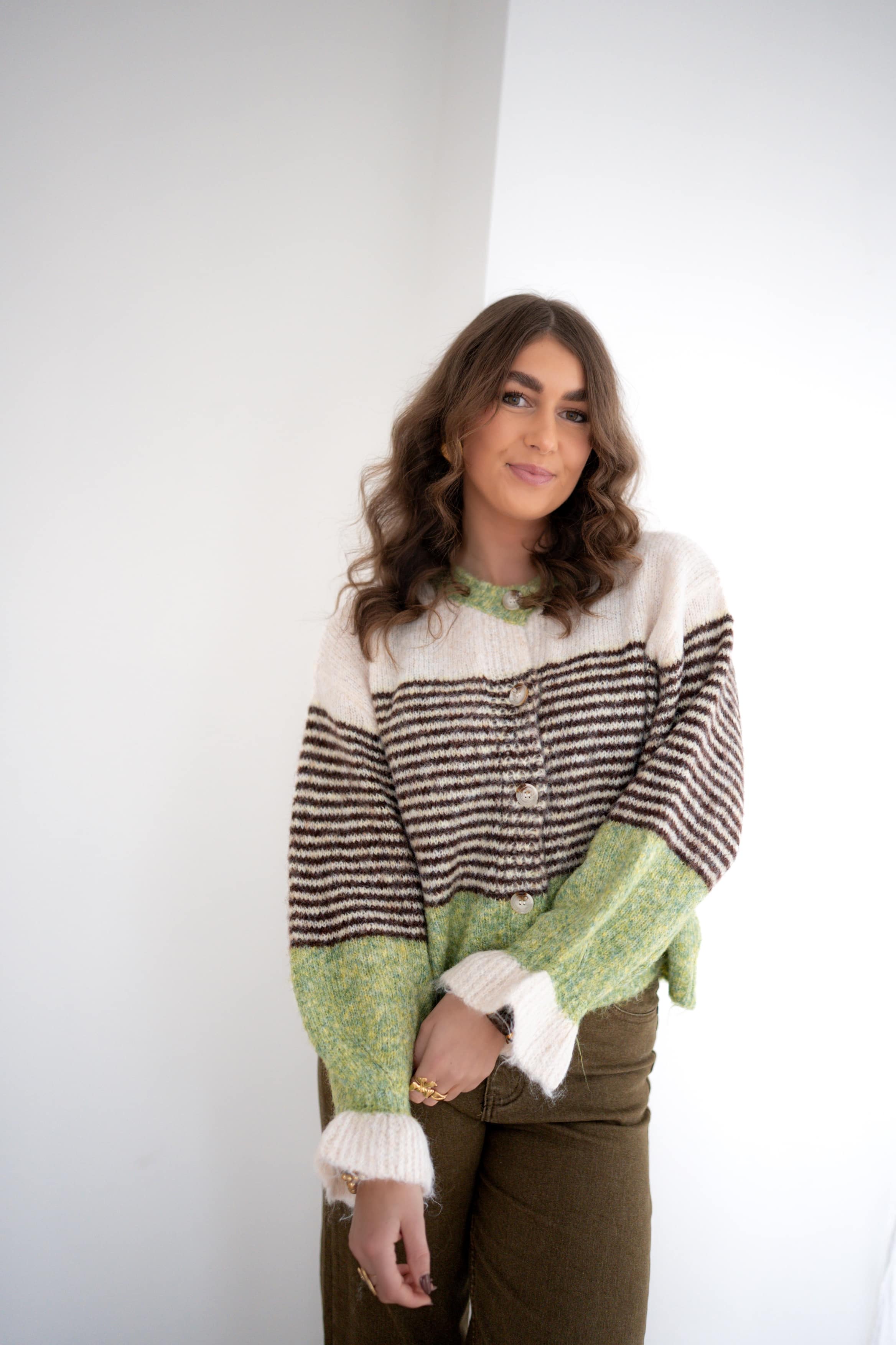 Nika Cardigan Multi Green # - Afbeelding 4