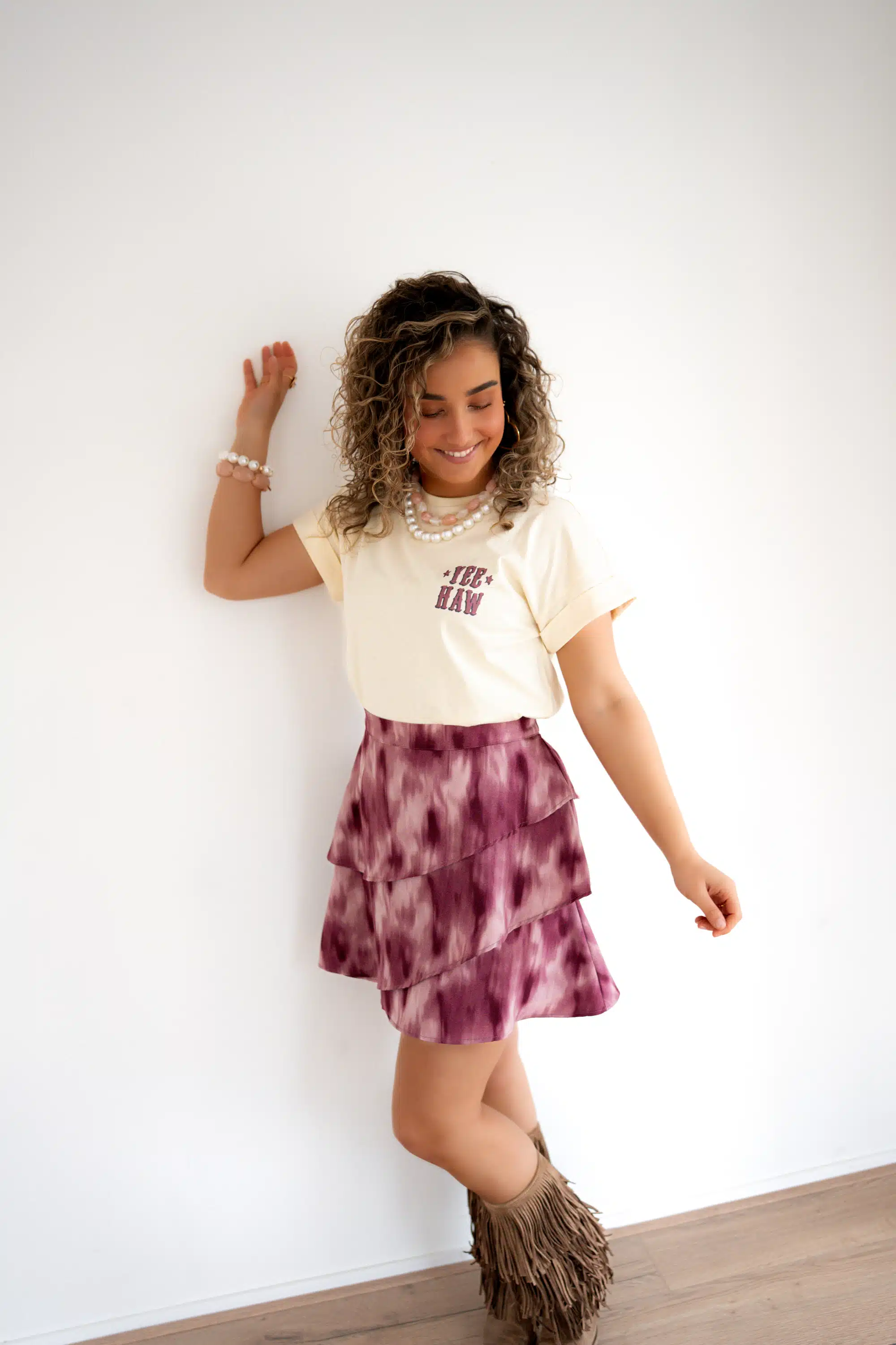 Lofty Manner Skirt Ayra Mauve Ombre - Afbeelding 7
