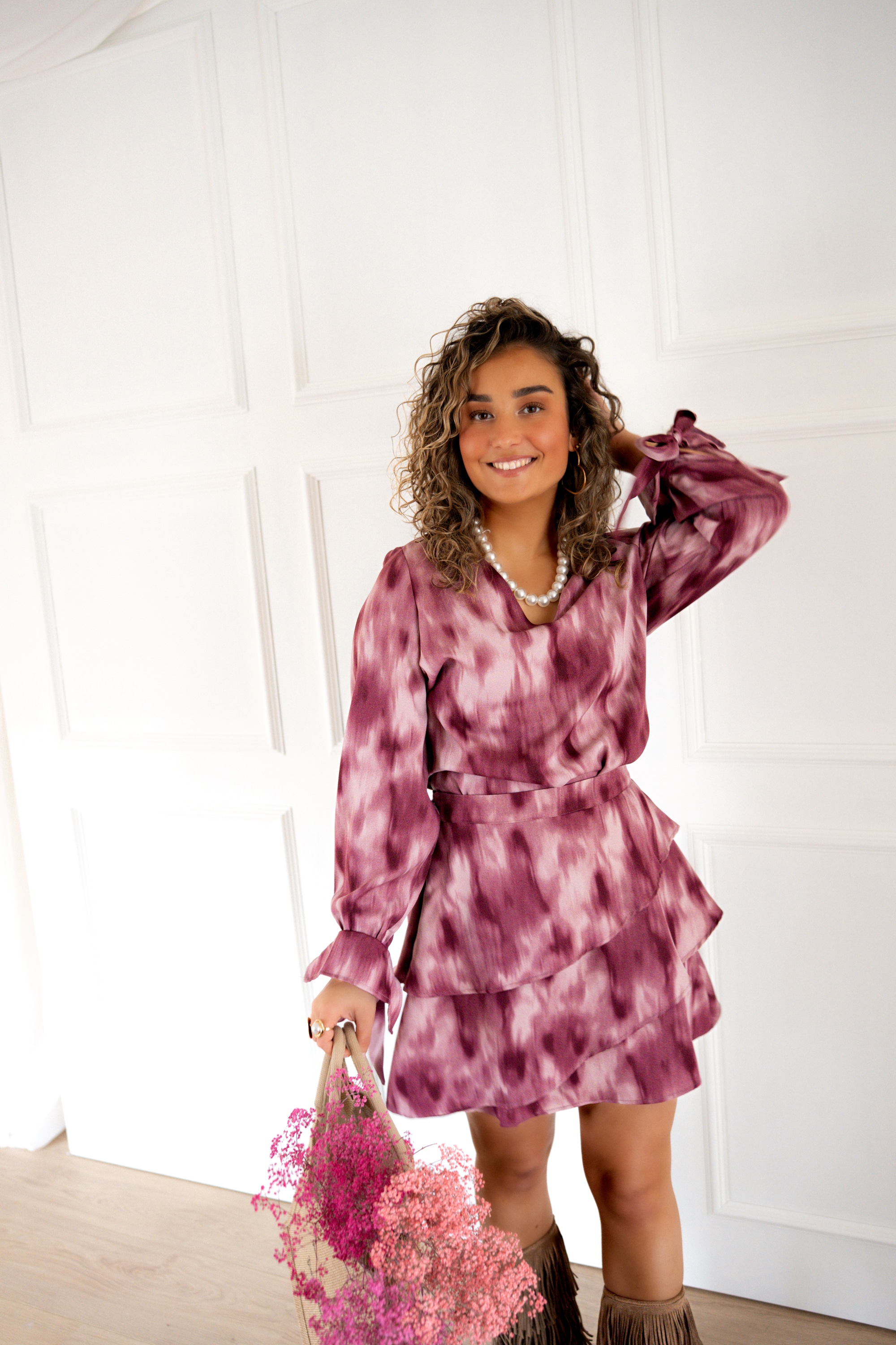 Lofty Manner Blouse Lora Mauve Ombre - Afbeelding 4