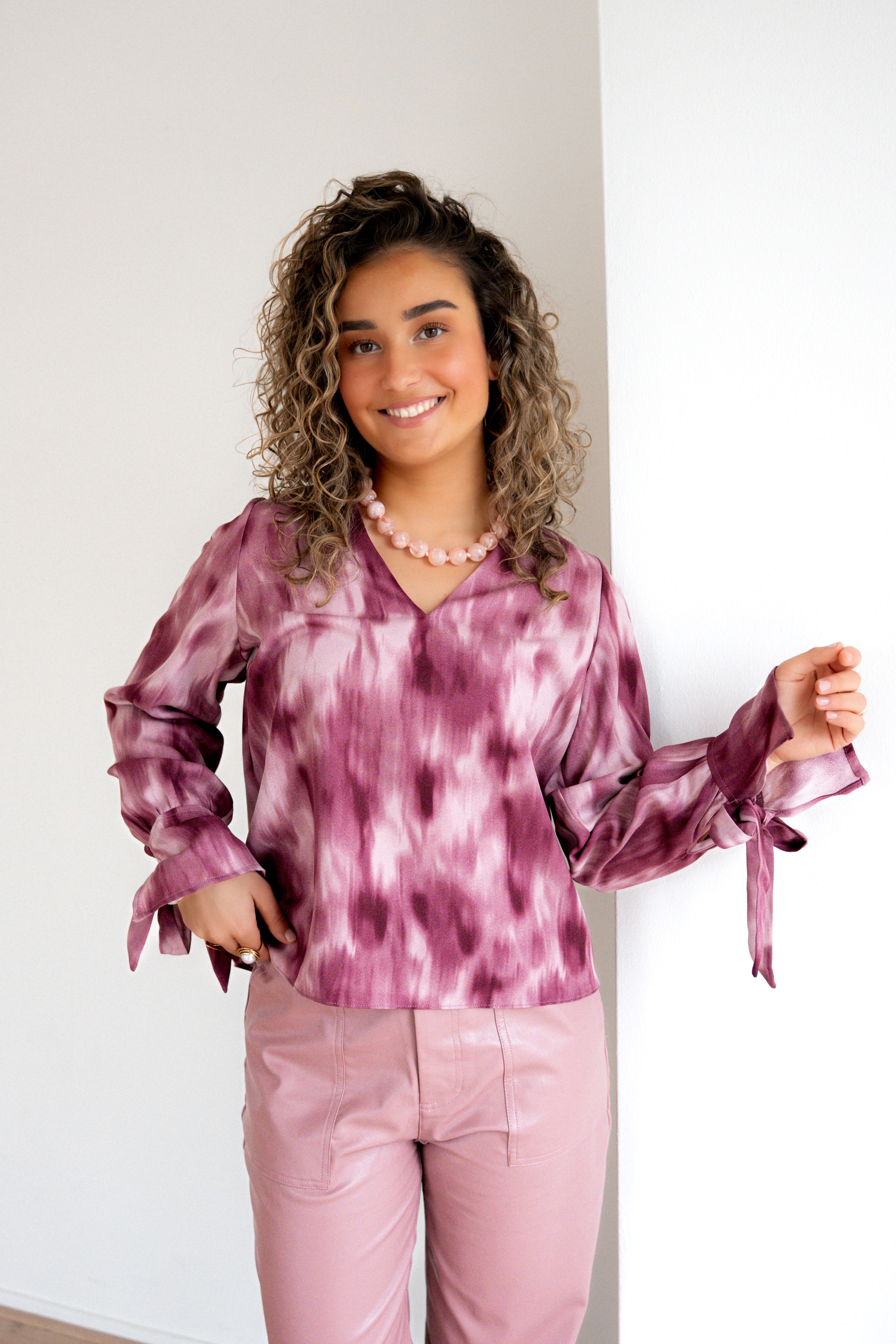 Lofty Manner Blouse Lora Mauve Ombre - Afbeelding 5