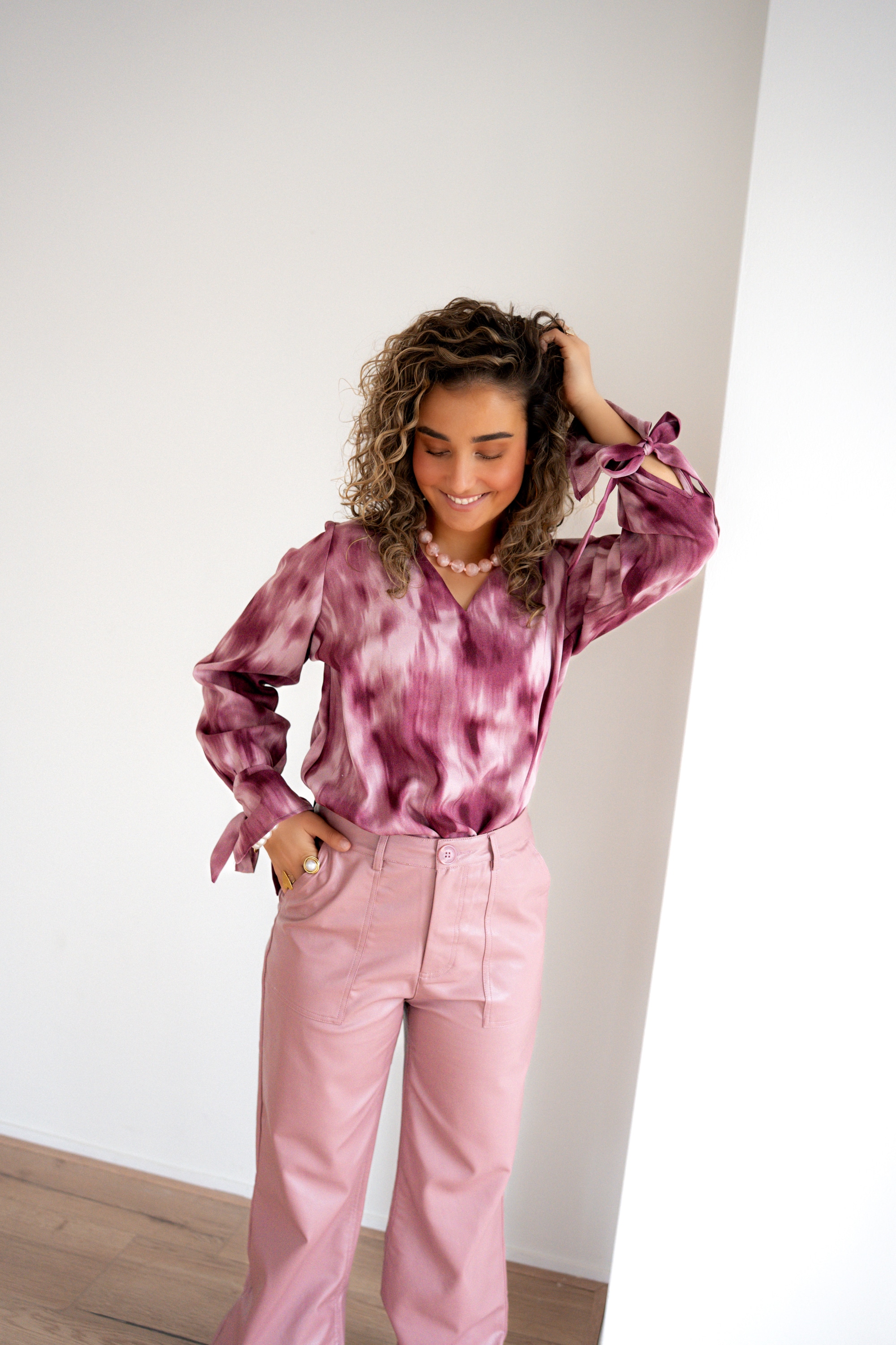Lofty Manner Blouse Lora Mauve Ombre - Afbeelding 7