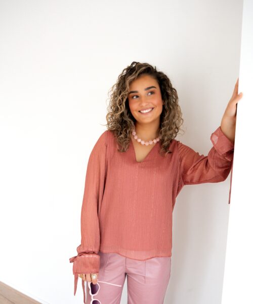 Alternative view of Lofty Manner Blouse Lora Maeve Pink