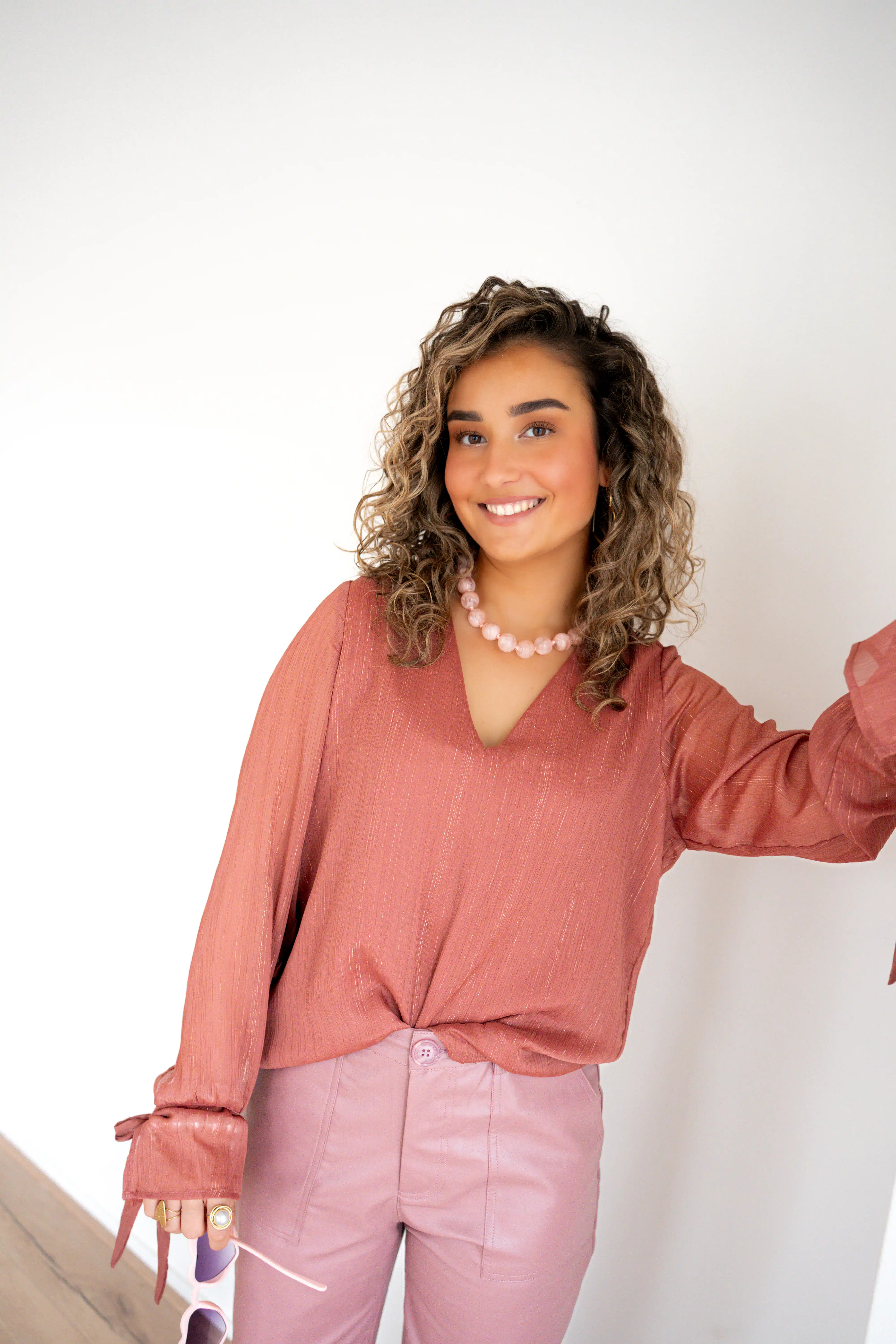 Lofty Manner Blouse Lora Maeve Pink