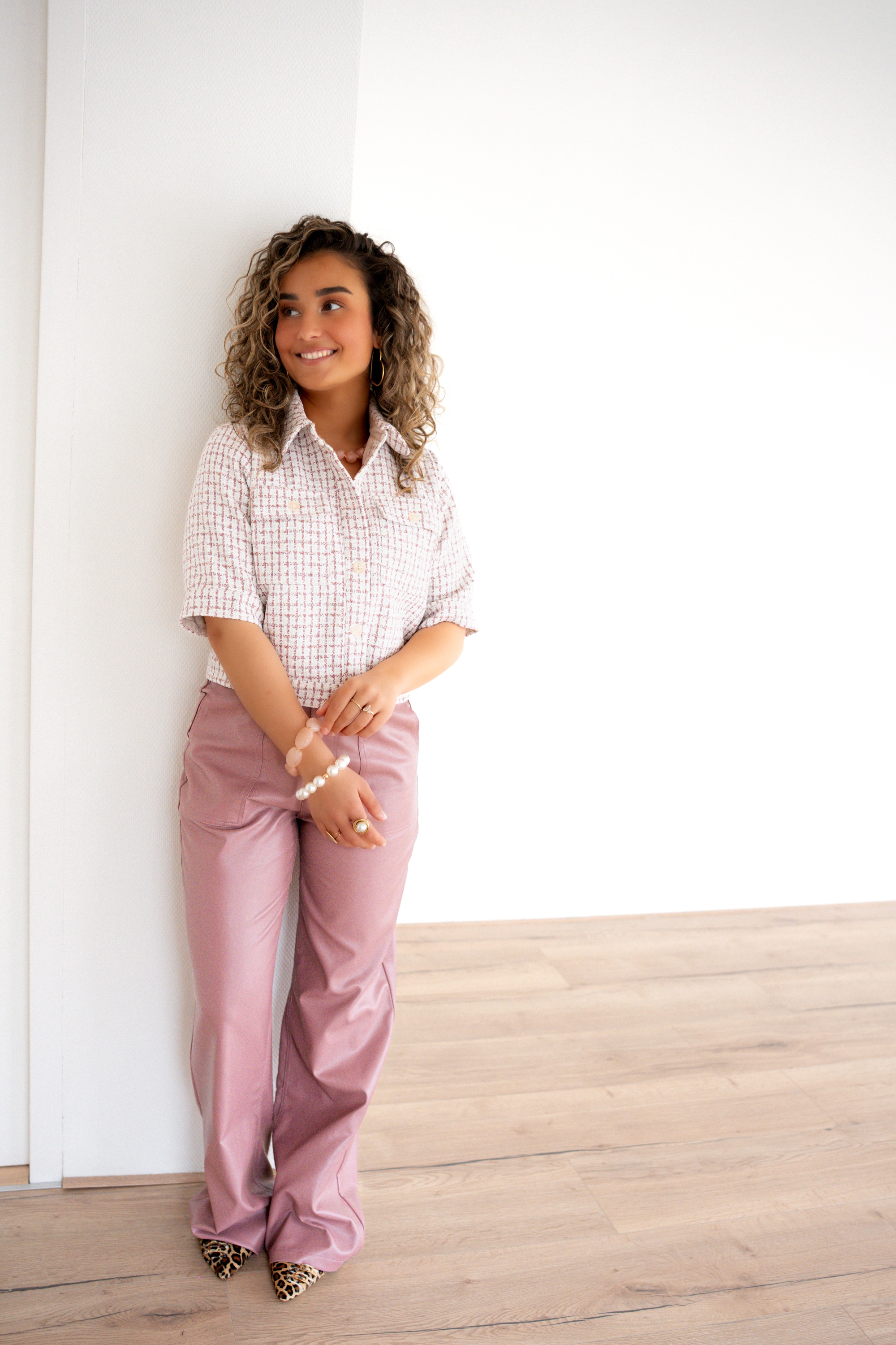 Lofty Manner Top Ines Ecru Mauve - Afbeelding 5