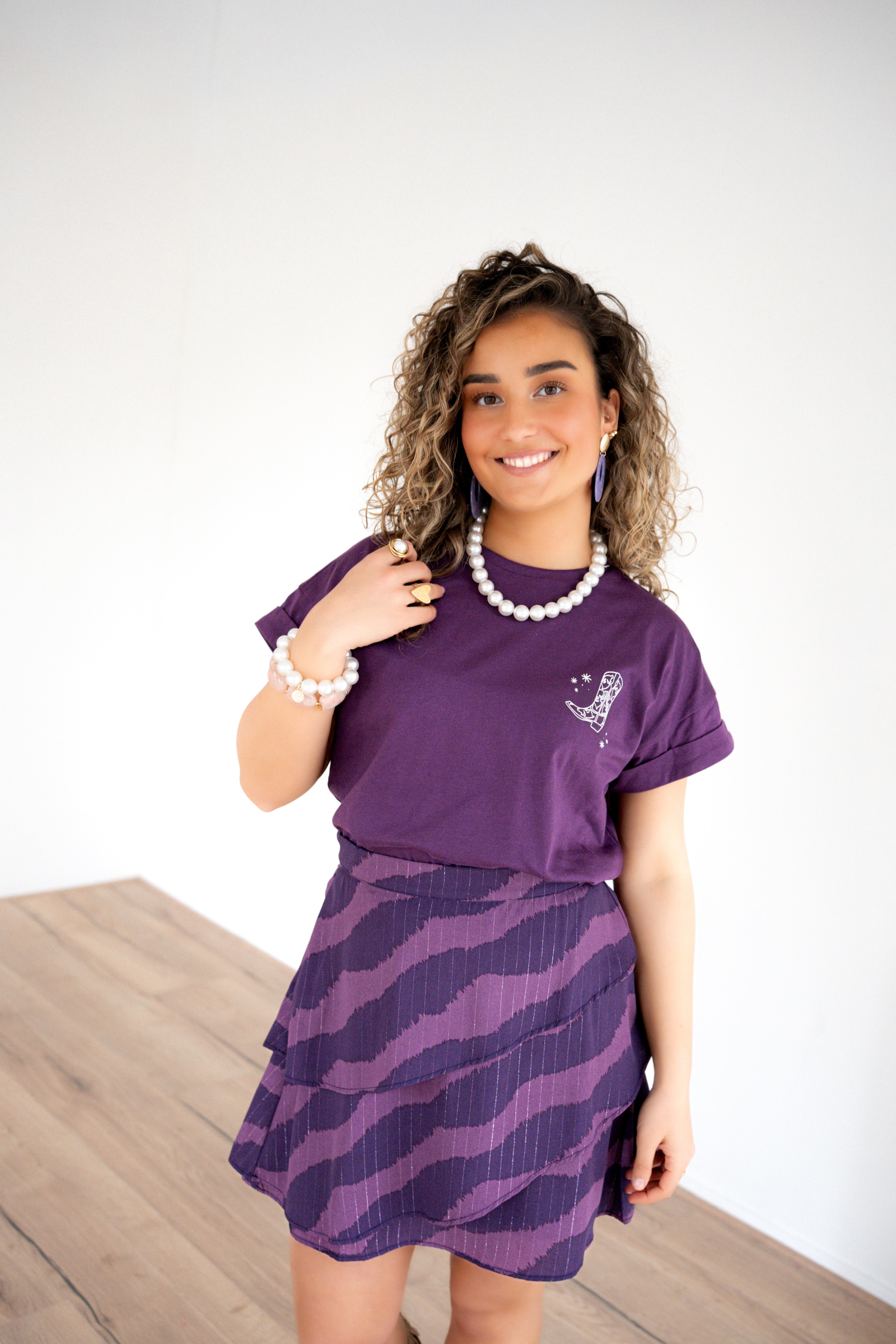 Lofty Manner T-Shirt Zeva Purple - Afbeelding 6