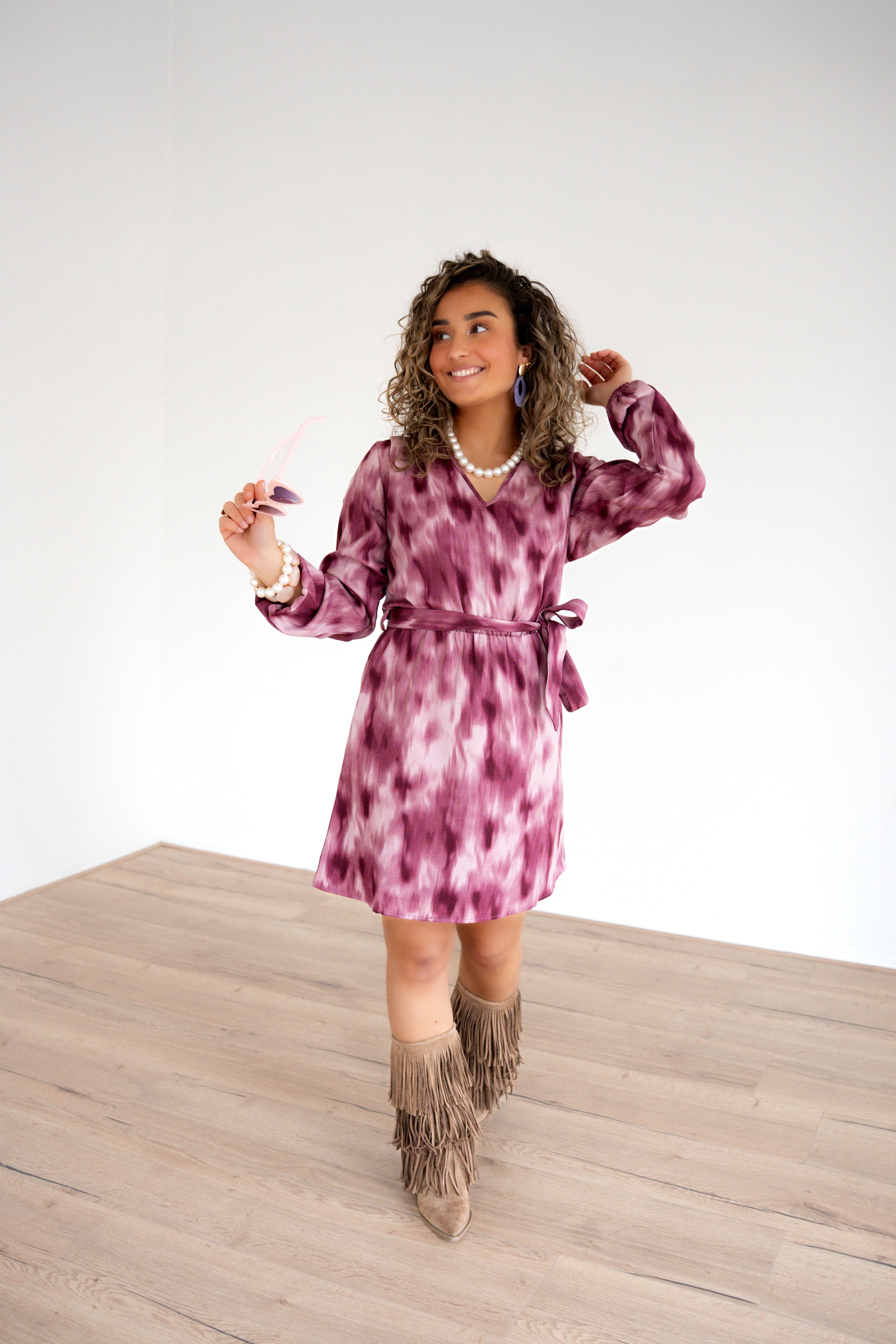 Lofty Manner Dress Alou Mauve Ombre - Afbeelding 4