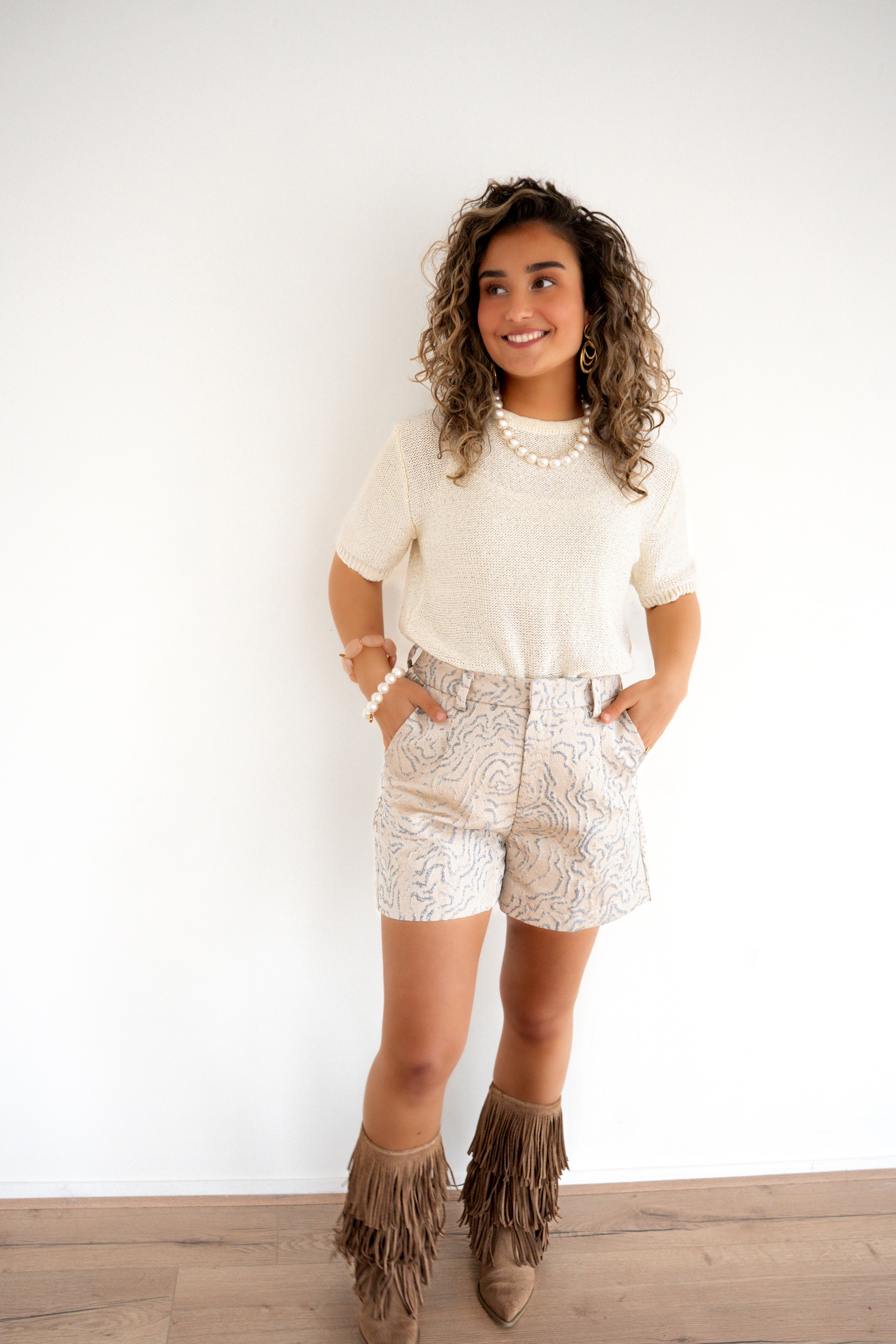 Lofty Manner Top Tilia White Silver - Afbeelding 3