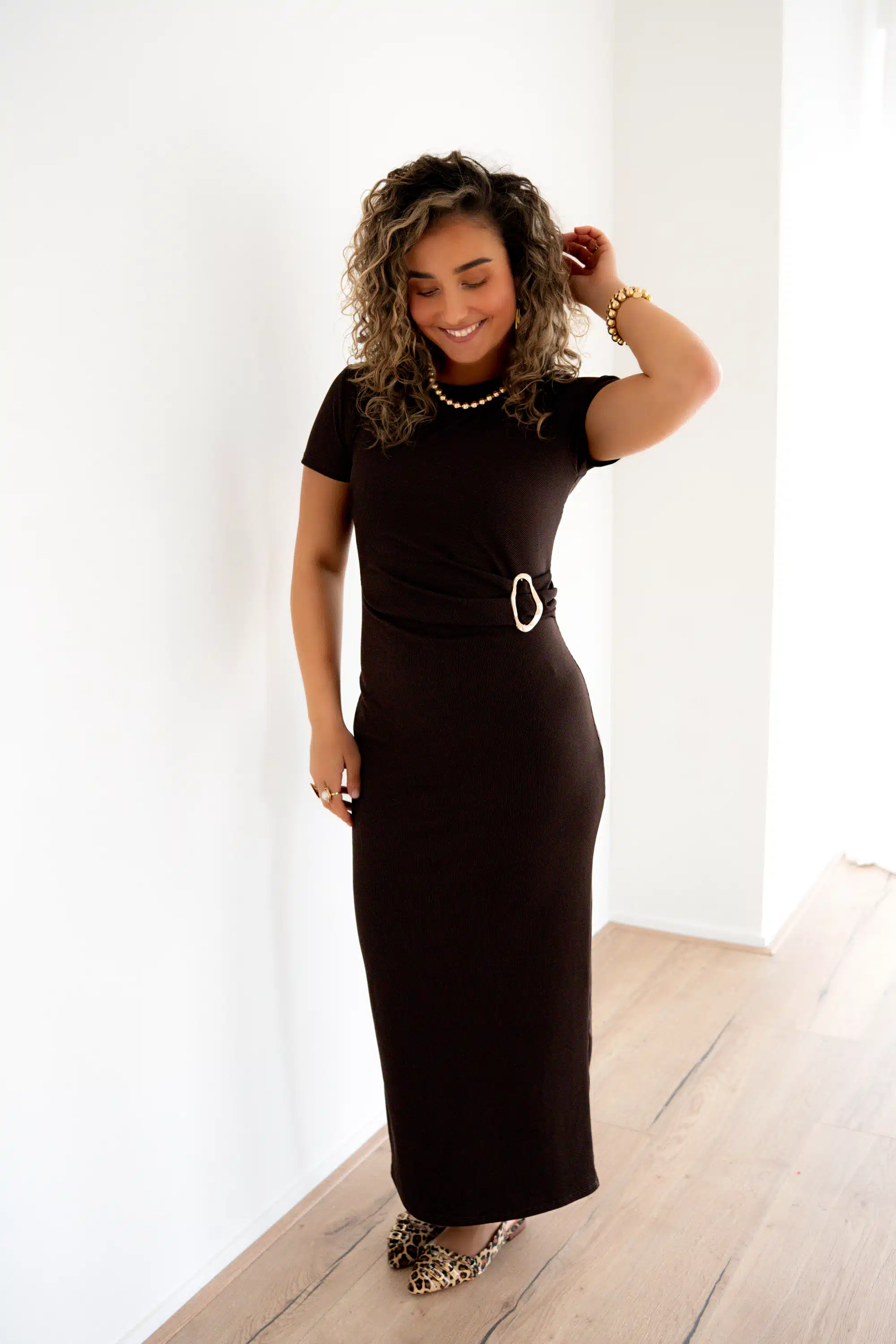 Dilan Dress Brown - Afbeelding 6