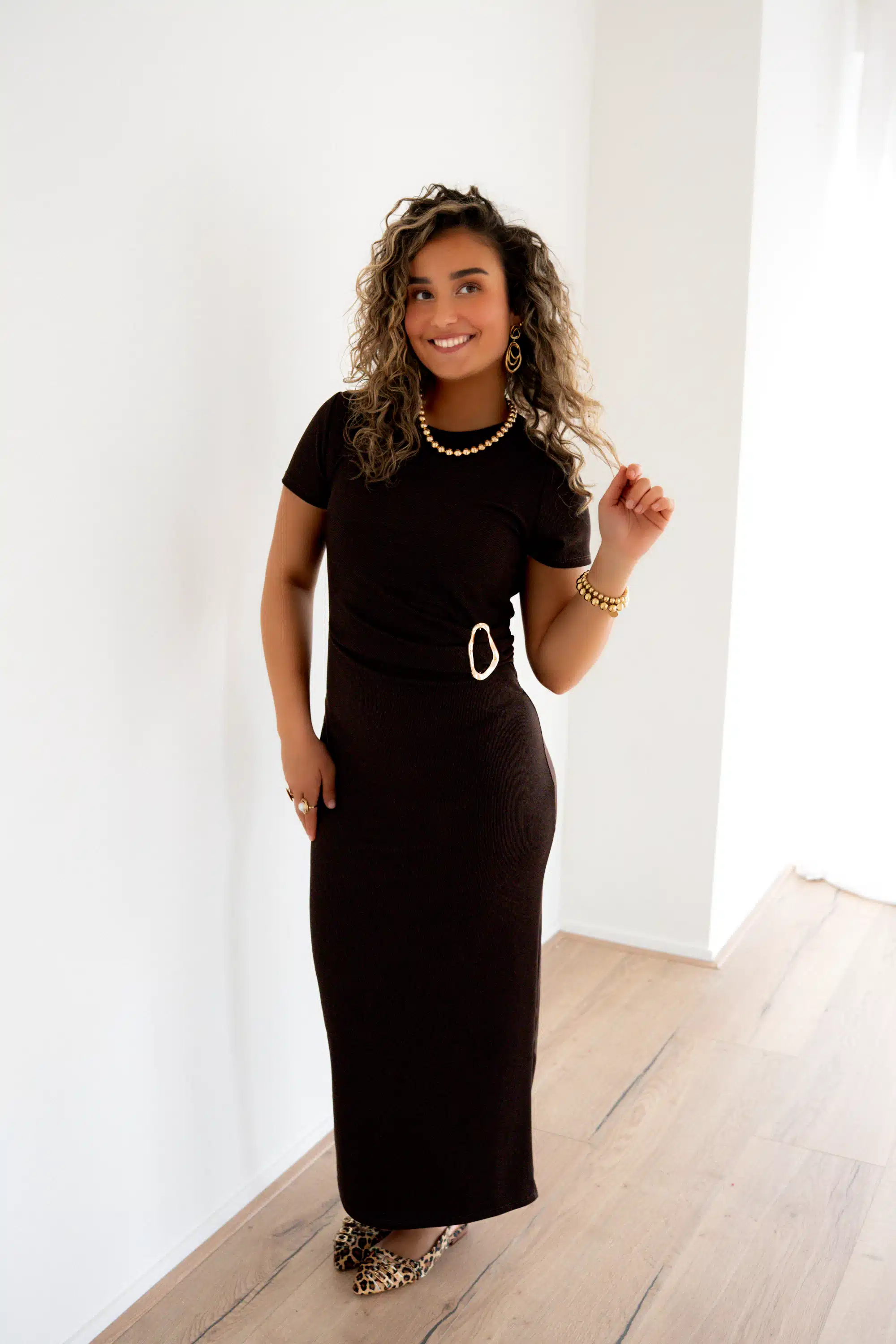 Dilan Dress Brown - Afbeelding 2