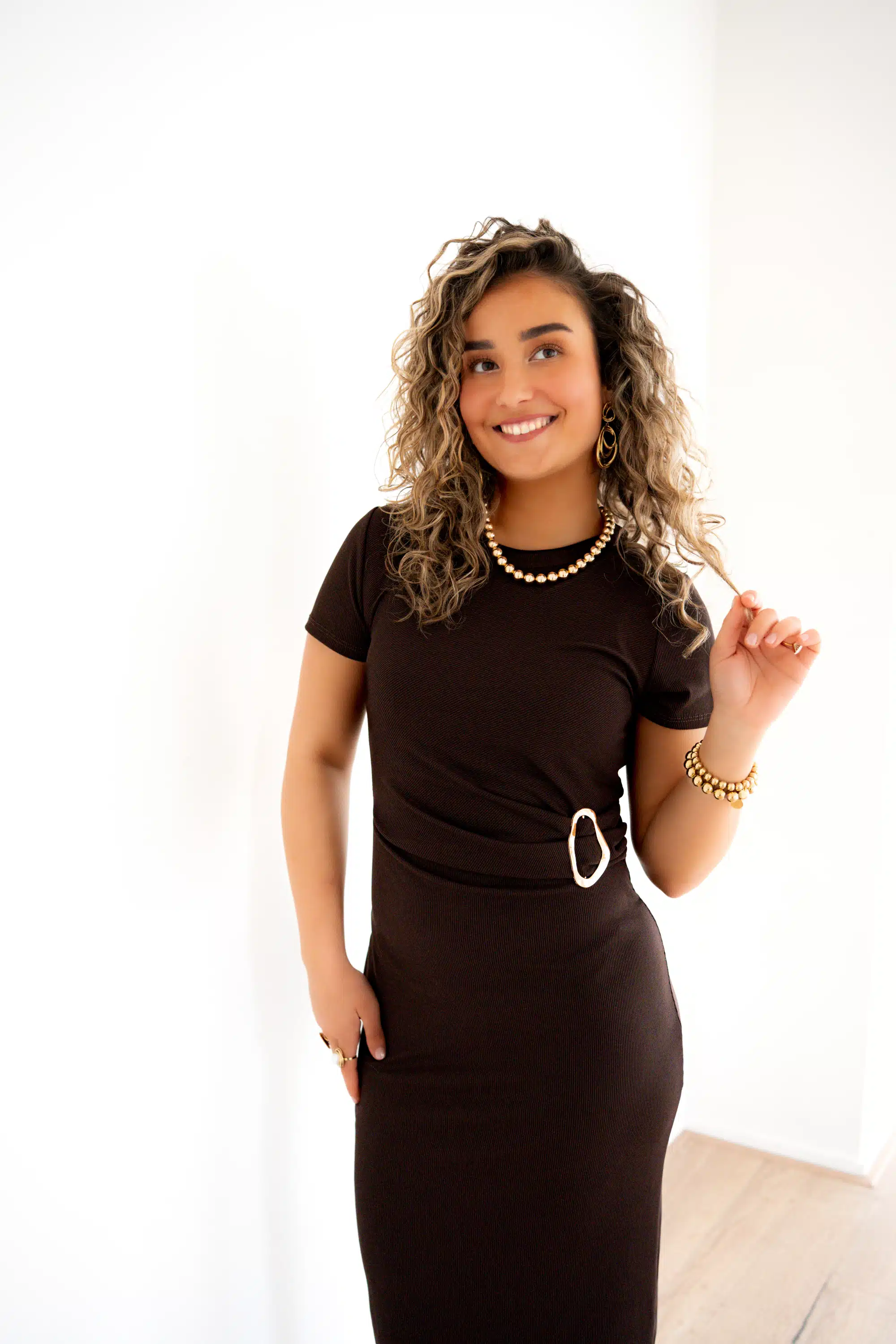 Dilan Dress Brown - Afbeelding 4