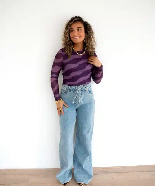 Alternative view of Lofty Manner Top Zina Purple Faded