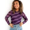 Lofty Manner Top Zina Purple Faded