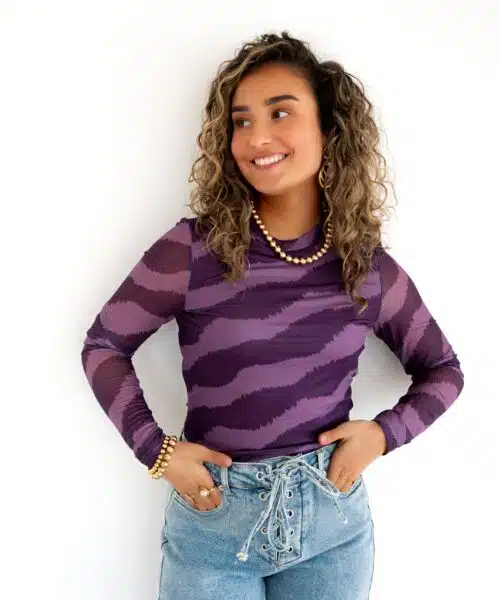 Lofty Manner Top Zina Purple Faded