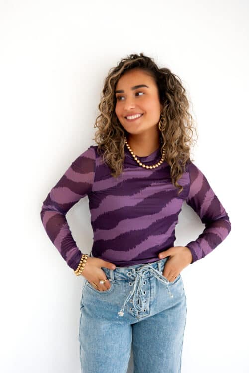 Lofty Manner Top Zina Purple Faded