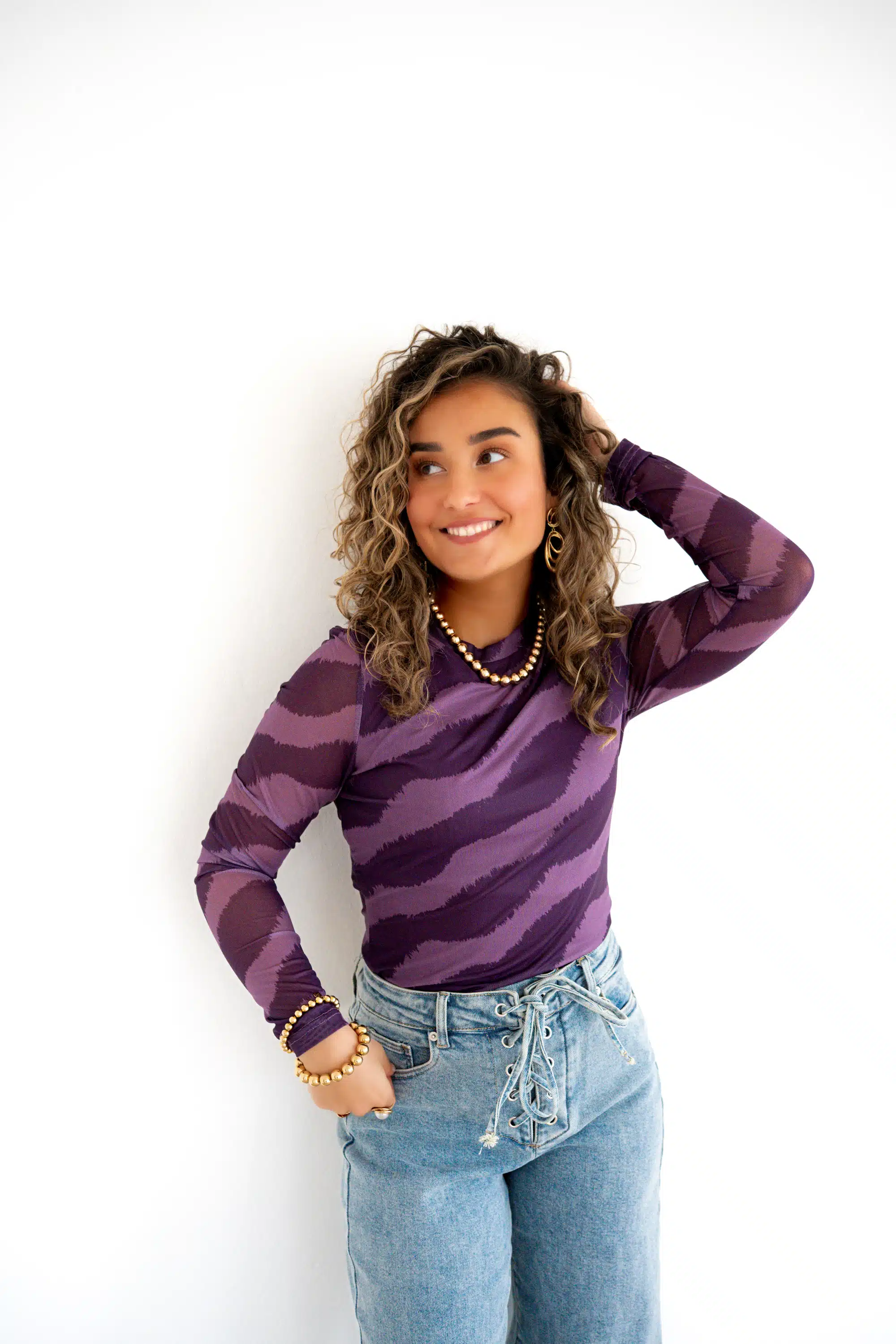 Lofty Manner Top Zina Purple Faded - Afbeelding 5