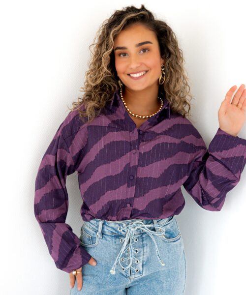Alternative view of Lofty Manner Blouse Tova Purple Faded