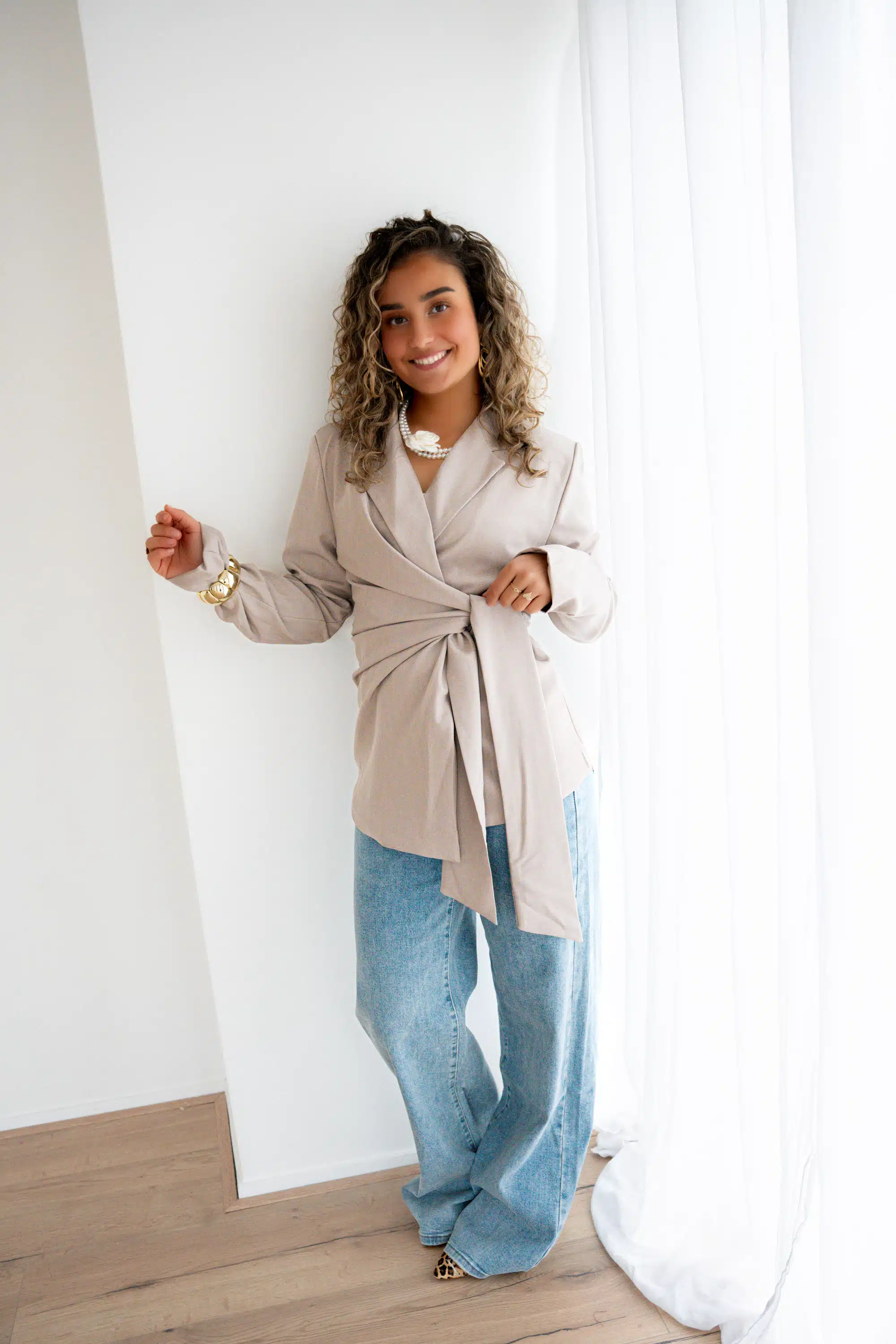 Nicha Blazer Taupe - Afbeelding 2
