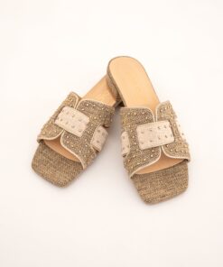 Alternative view of Babouche Sandal G-Joni-162 Taupe Beige Gold