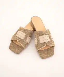 Alternative view of Babouche Sandal G-Joni-162 Taupe Beige Gold
