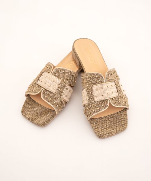 Alternative view of Babouche Sandal G-Joni-162 Taupe Beige Gold