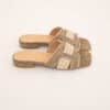 Babouche Sandal G-Joni-162 Taupe Beige Gold