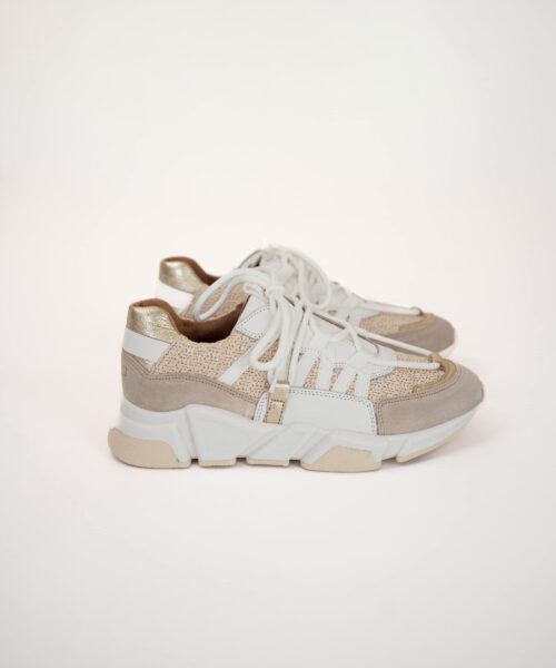 Dwrs Los Angeles Raffia Sand Champagne Sneakers