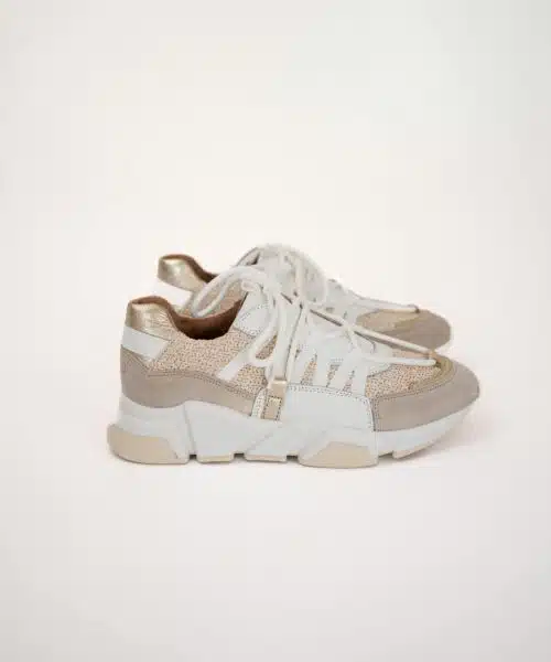 Dwrs Los Angeles Raffia Sand Champagne Sneakers