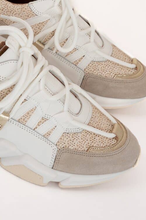Alternative view of Dwrs Los Angeles Raffia Sand Champagne Sneakers