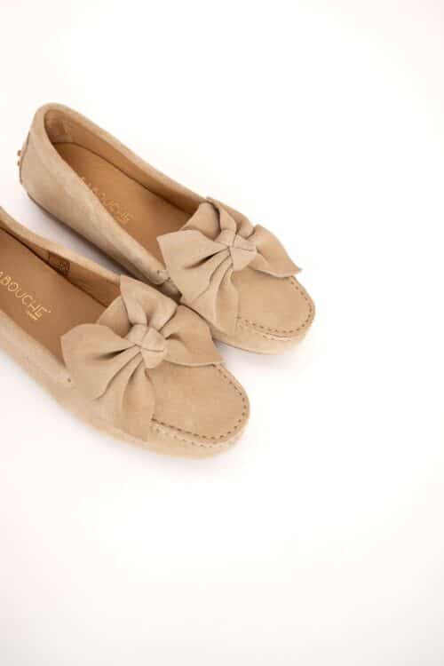 Alternative view of Babouche Moccasins Naomi Beige Suede