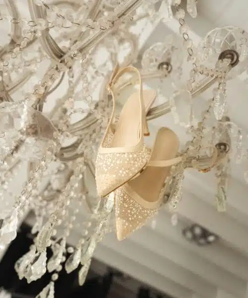Jola Heels Sparkling Pearls Beige
