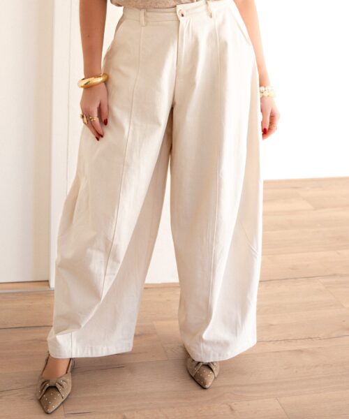 Maud Baggy Pants Ecru