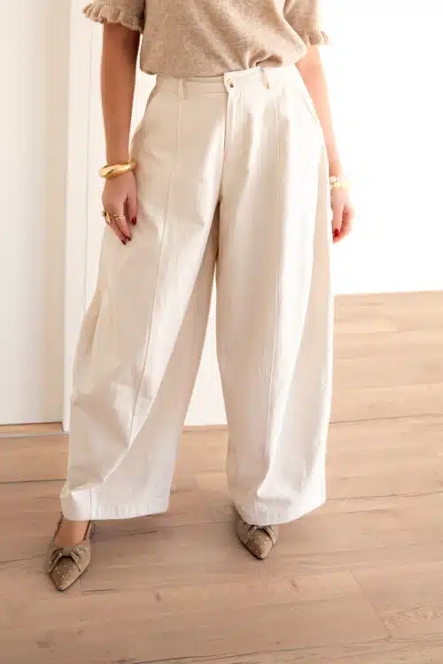 Maud Baggy Pants Ecru