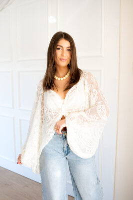 Elisa Blouse Strik Offwhite *