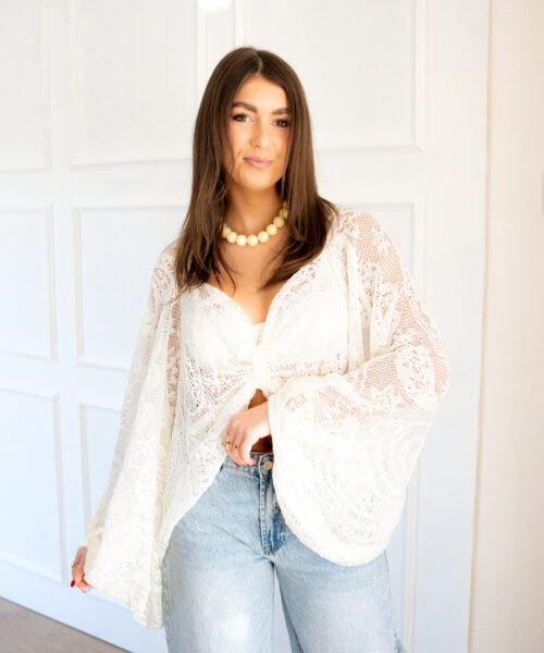 Elisa Blouse Strik Offwhite *