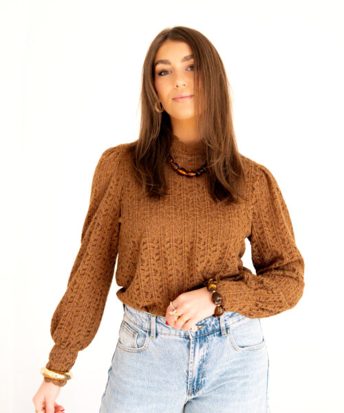 Cato Blouse Choco .