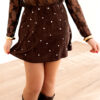 Puck Studs Skirt Brown *