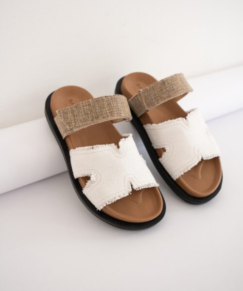 Babouche Bidi-146 Beige Taupe Sandal