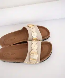 Dwrs Java Metallic Sand Champagne Sandal