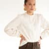 Clair Dot Blouse Beige .