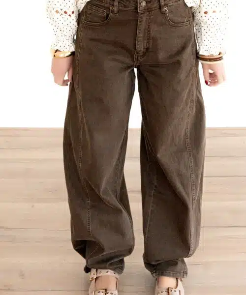 Daphne Balloon Jeans Light Brown 3386