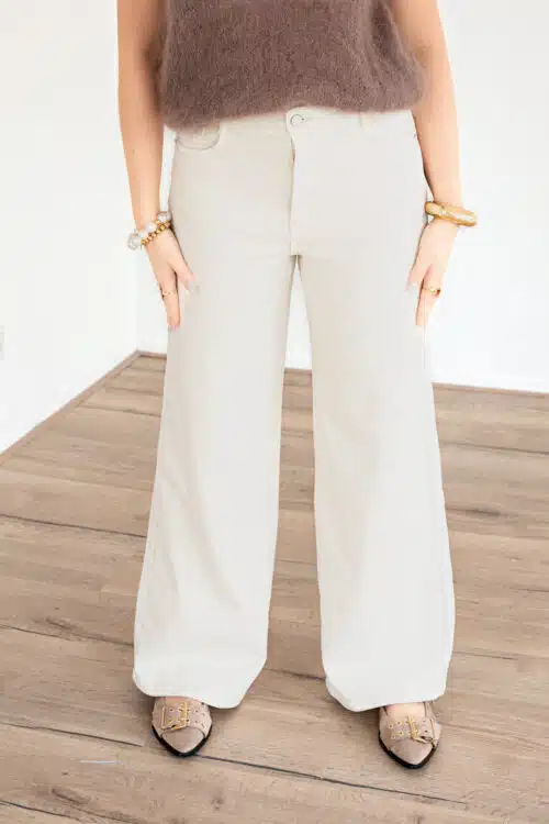 Isa Dad Fit Jeans Beige 3378-9.