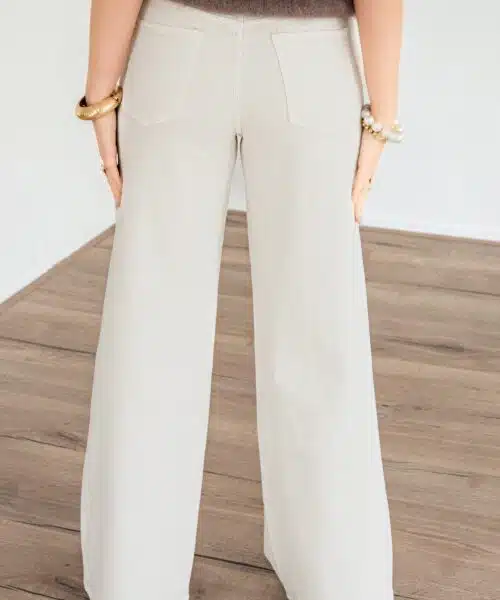 Alternative view of Isa Dad Fit Jeans Beige 3378-9.